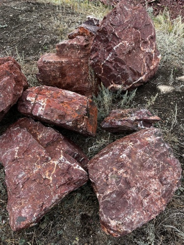 Ландшафтные глыбы красно-фиолетовые 200-1000 килограмм купить в Александровске